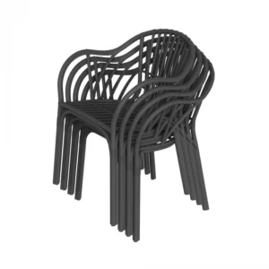 mobiliario-contract-sillon amalfi apilable polipropileno antracita 7 3